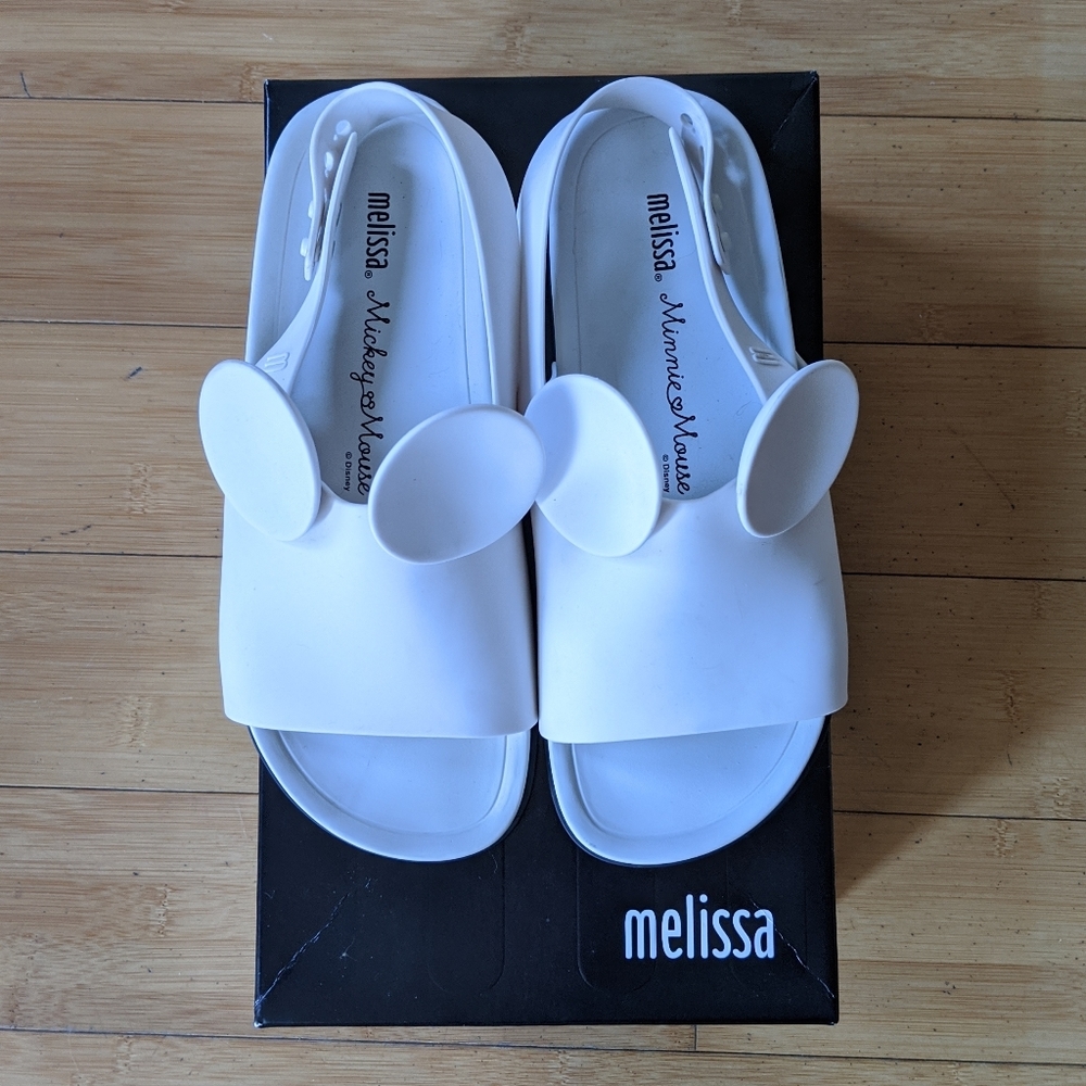 Melissa Disney Mickey Beach Sandals White